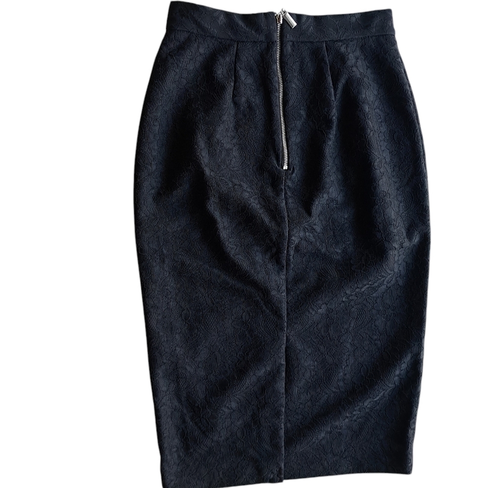 JLO Midi Slim Lace Lined Pencil Skirt back Zipper - Picture 2 of 11